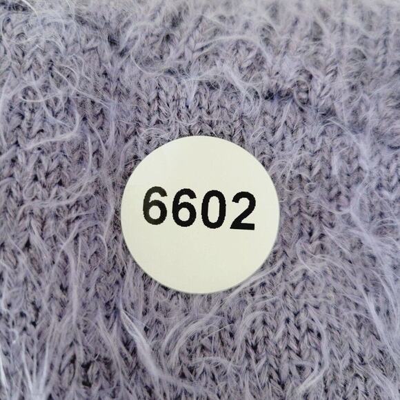 Roz & Ali Womens Plus Size 14/16 Purple Fuzzy Patterned Sweater Vest Cardigan - Picture 11 of 12